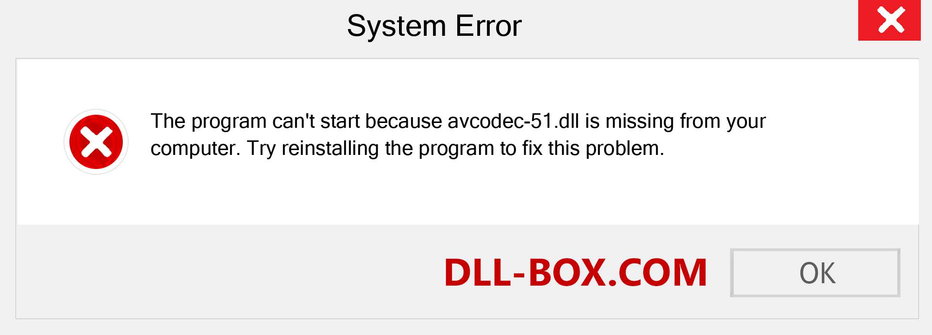  avcodec-51.dll file is missing?. Download for Windows 7, 8, 10 - Fix  avcodec-51 dll Missing Error on Windows, photos, images