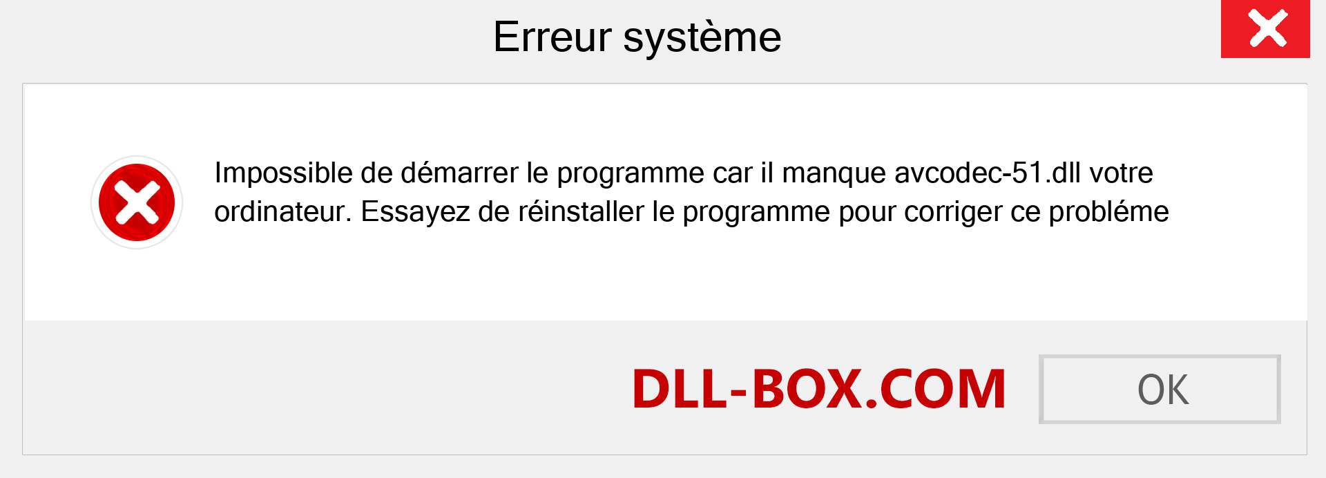 Le fichier avcodec-51.dll est manquant ?. Télécharger pour Windows 7, 8, 10 - Correction de l'erreur manquante avcodec-51 dll sur Windows, photos, images